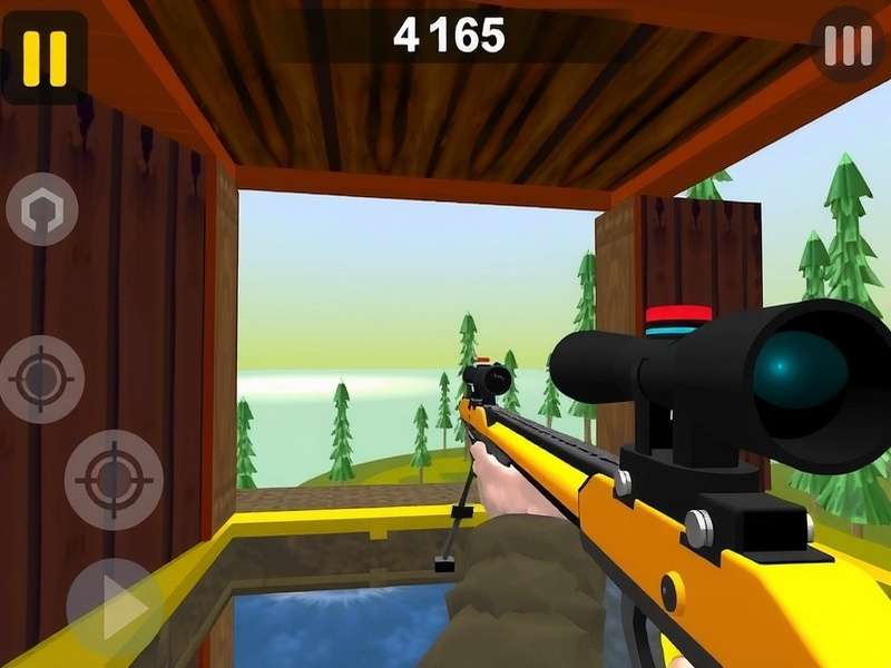 Sniper 3D Game Level 4 gameplay screenshot showing urban combat scene