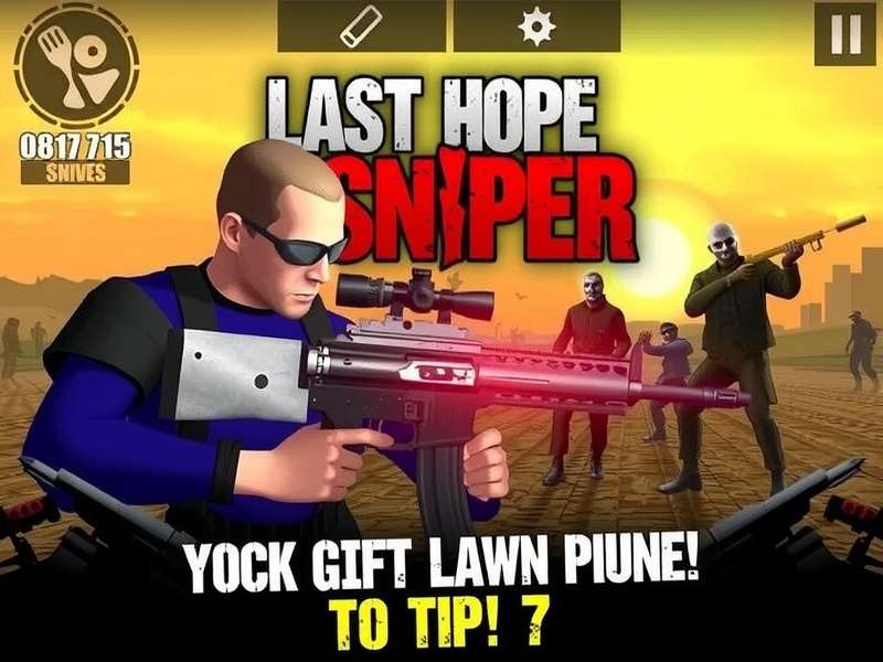 Last Hope Zombie Sniper 3D gameplay screenshot showing sniper scope view