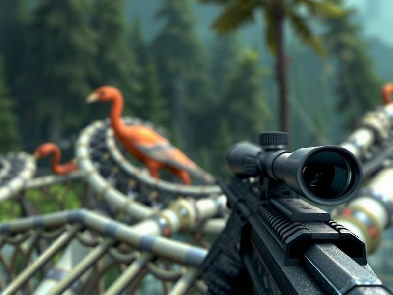 Sniper 3D Gameplay Visual - Scope View on Urban Map