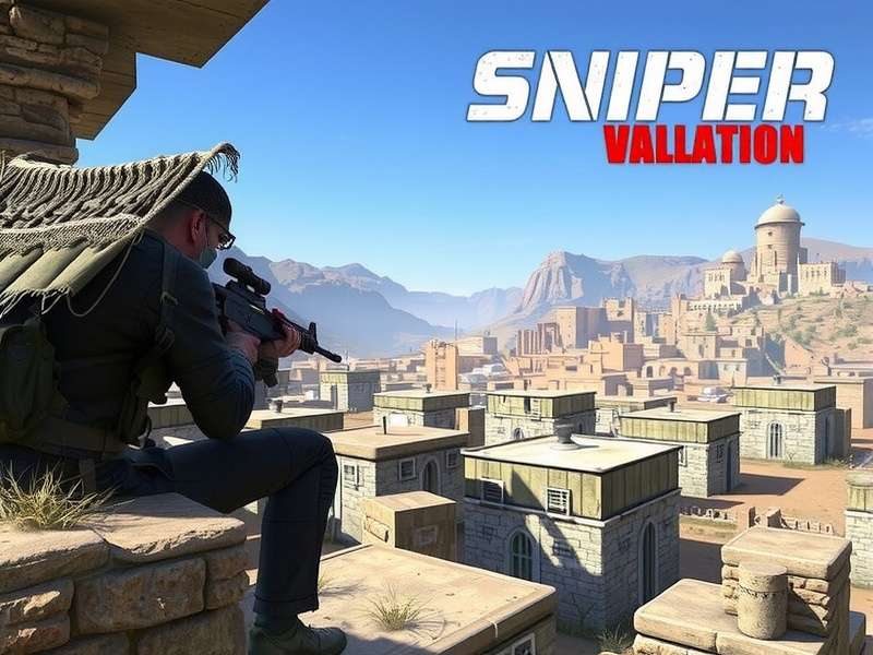 Sniper 3D Gameplay on PC showcasing high-resolution graphics and a sniper scope view