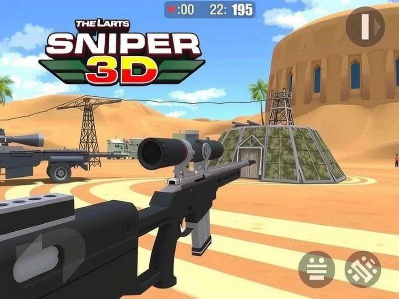 Sniper 3D Mod Apk 5.15.1 Gameplay Screenshot showing unlimited diamonds and coins