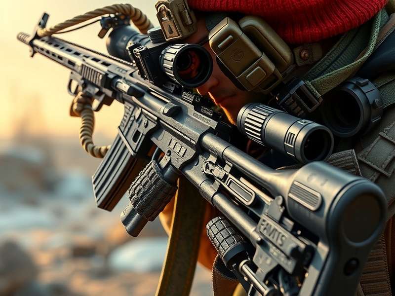 Sniper 3D tactical gameplay showing a sniper scope view