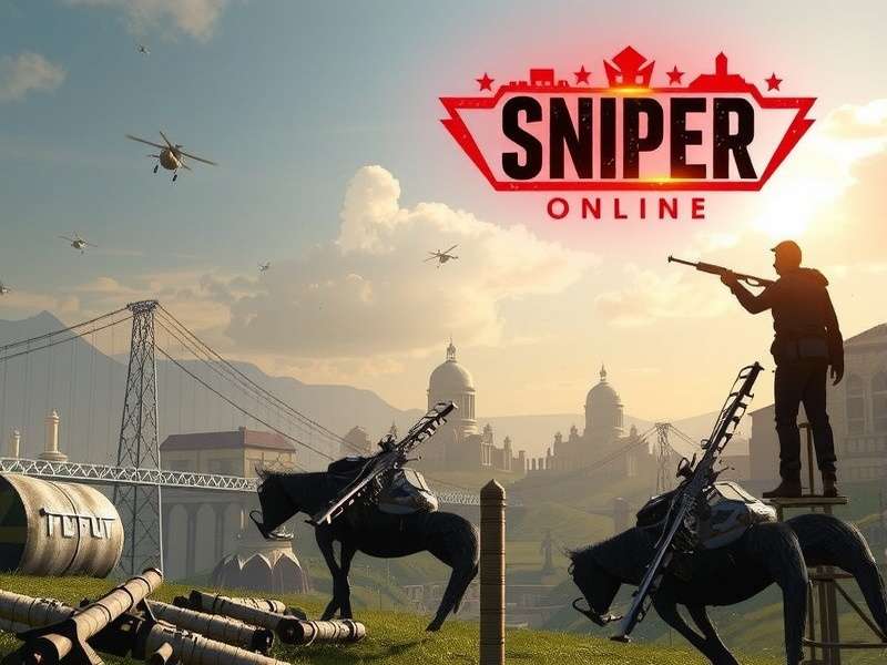 Sniper 3D gameplay showing advanced scope view and targeting system