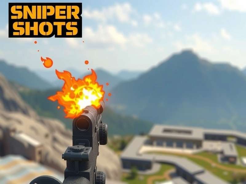 Close-up view of a sniper scope in Sniper 3D game focusing on a target