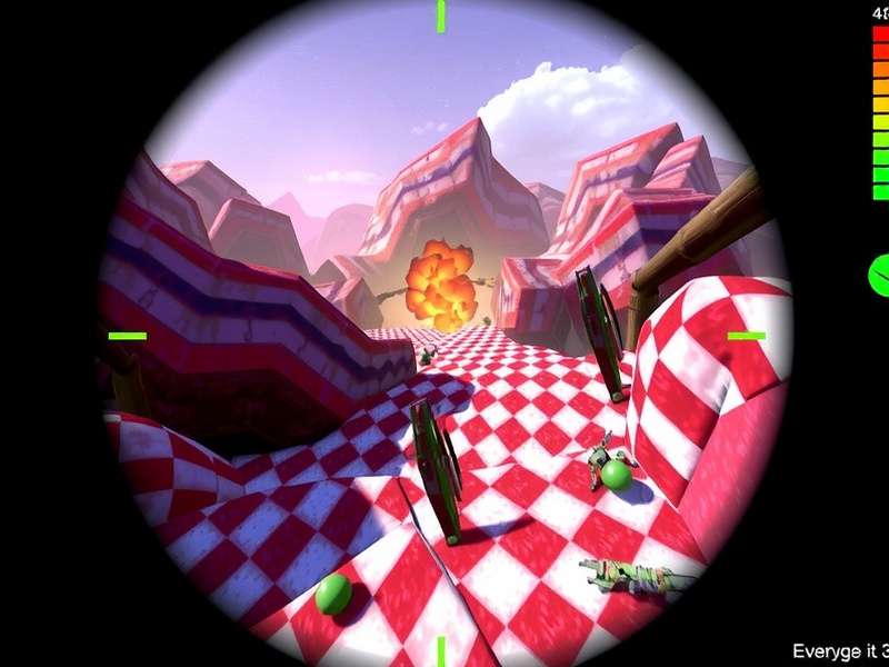 Sniper 3D gameplay scene focusing on a controversial character design