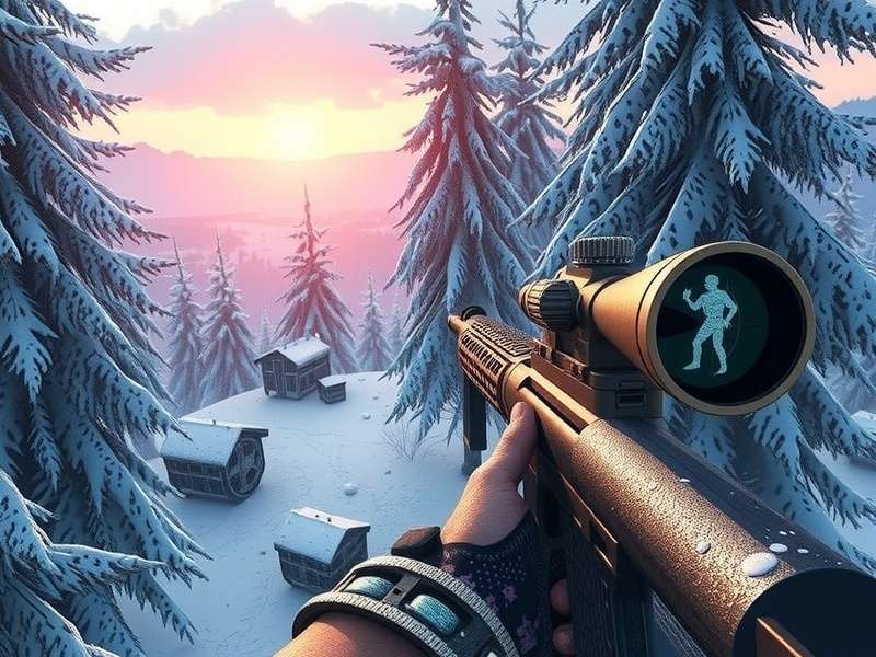 Sniper 3D Theme gameplay showing advanced scope interface and mission environment