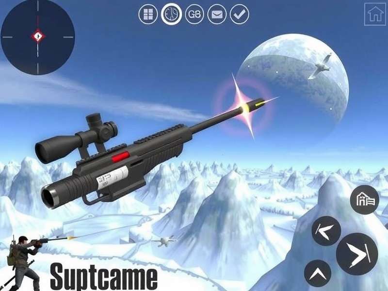 Sniper 3d Assassin Pvp action scene with sniper rifle and battlefield