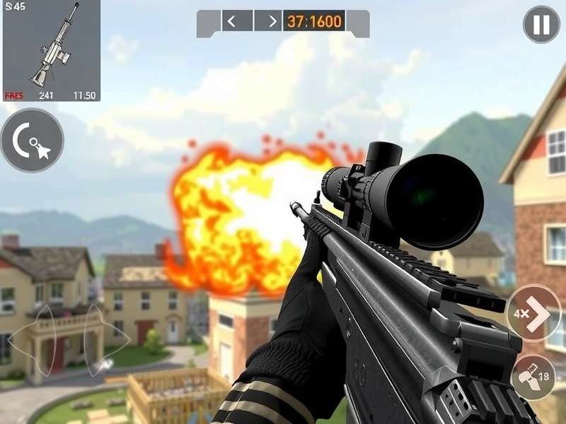 Sniper 3D Gun Shooting Games Download For Pc - Hero Banner with crosshair and jungle backdrop