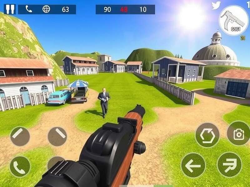 Sniper 3D gun shooting game running on a Windows 10 PC with Indian gamer setup