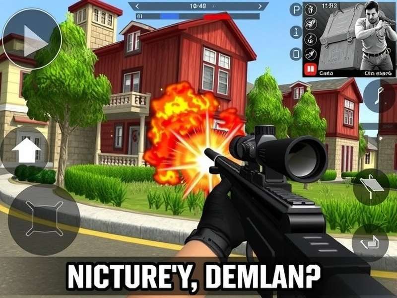 Sniper 3D action gameplay with tactical scope view