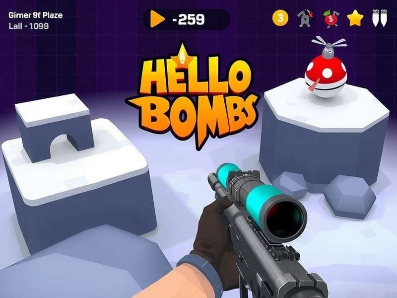 Sniper 3D Hello Bomb in action — explosive blast taking down enemies