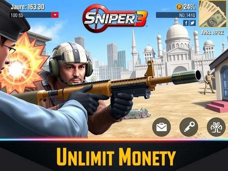 Sniper 3D Online Games – Ultimate Guide Banner featuring sniper scope and battlefield